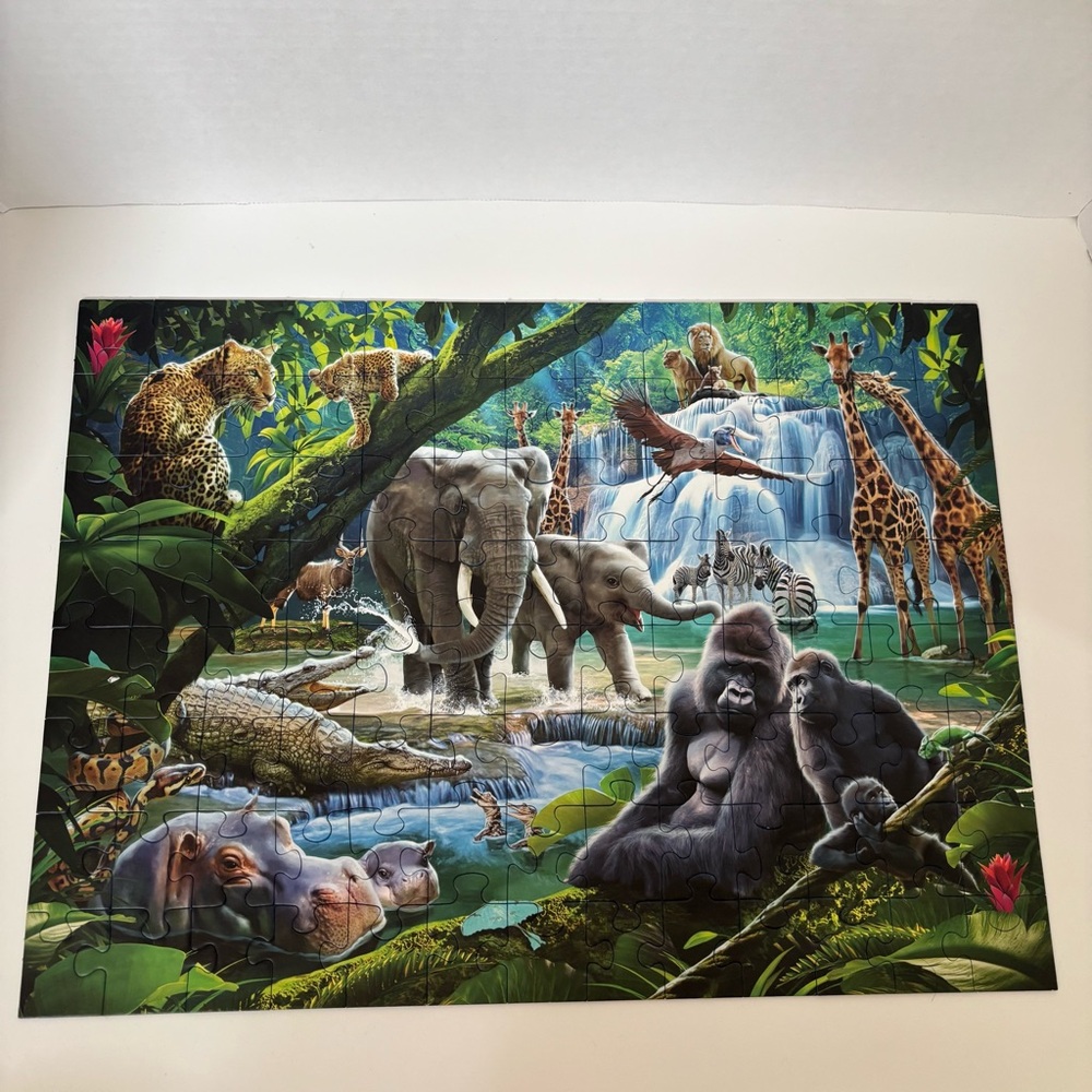 Ravensburger 100 Piece Xxl Kids Puzzle Jungle Animals Wildlife Rainforest Age 6